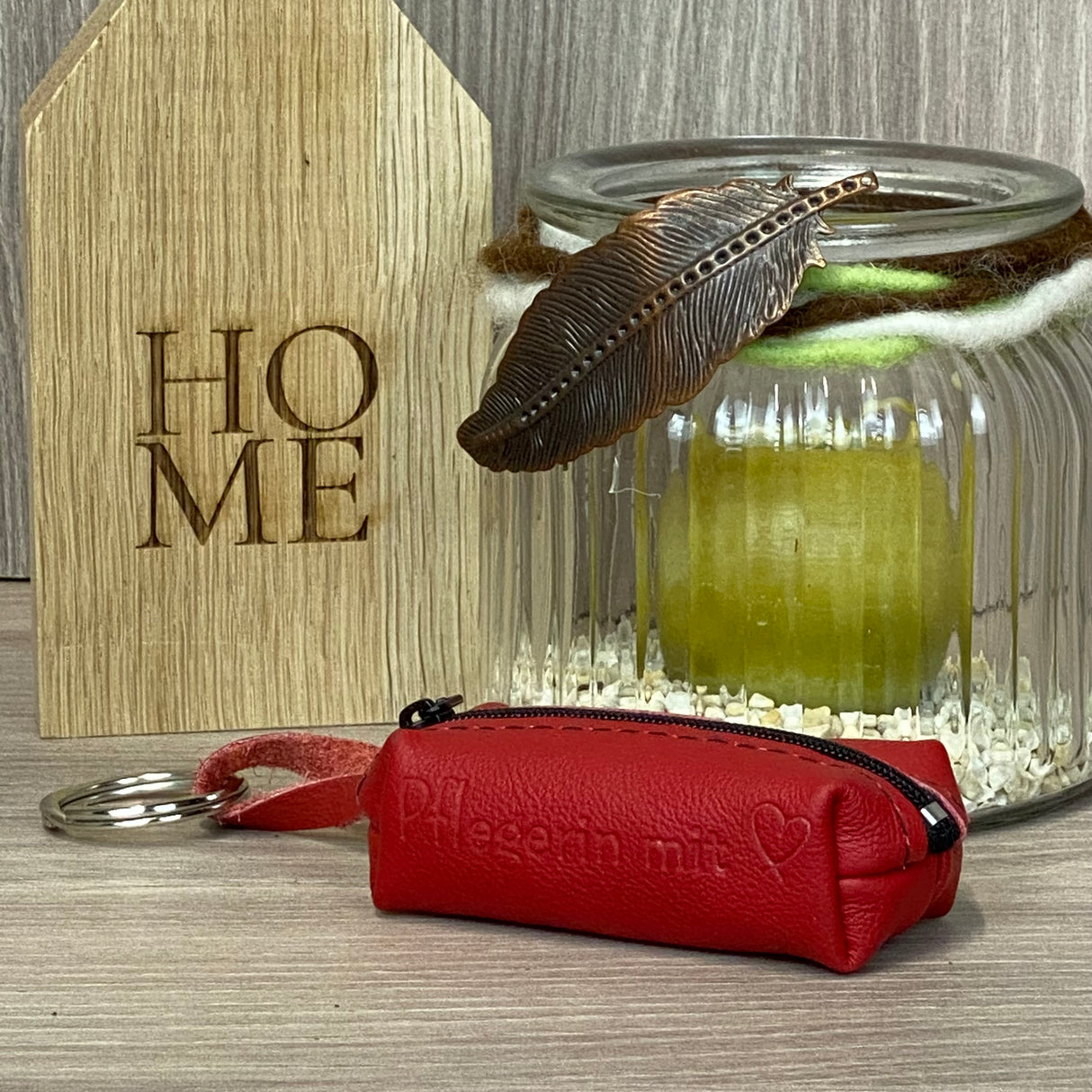 Schlüsseltasche Pfleger / Pflegerin mit Herz,