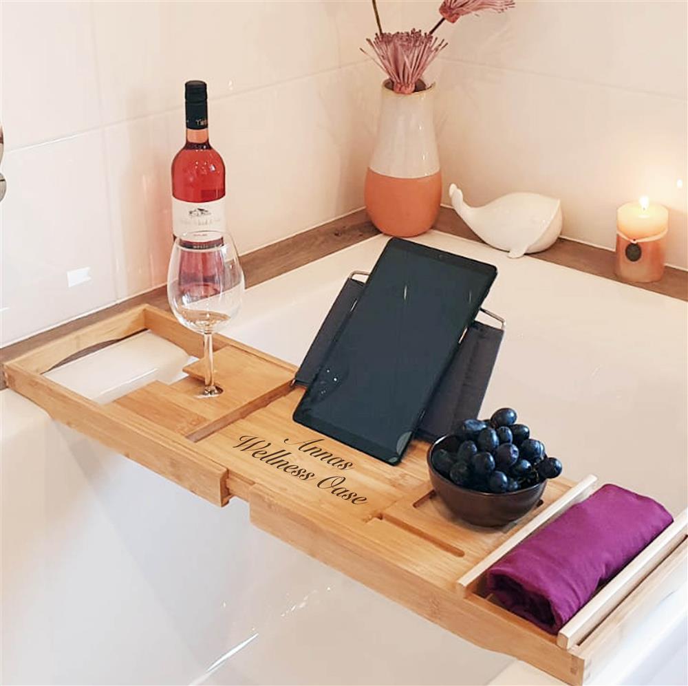 Badewannenablage, personalisiert