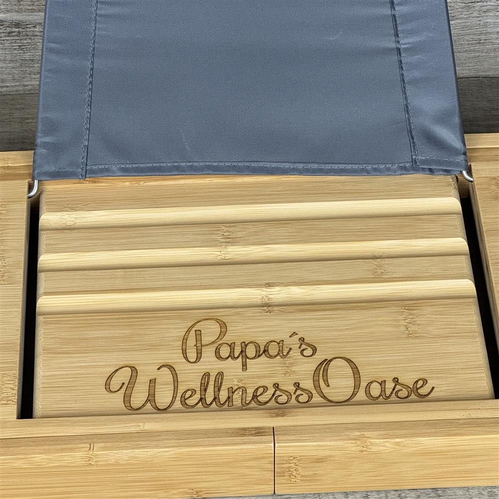 Badewannenablage, personalisiert