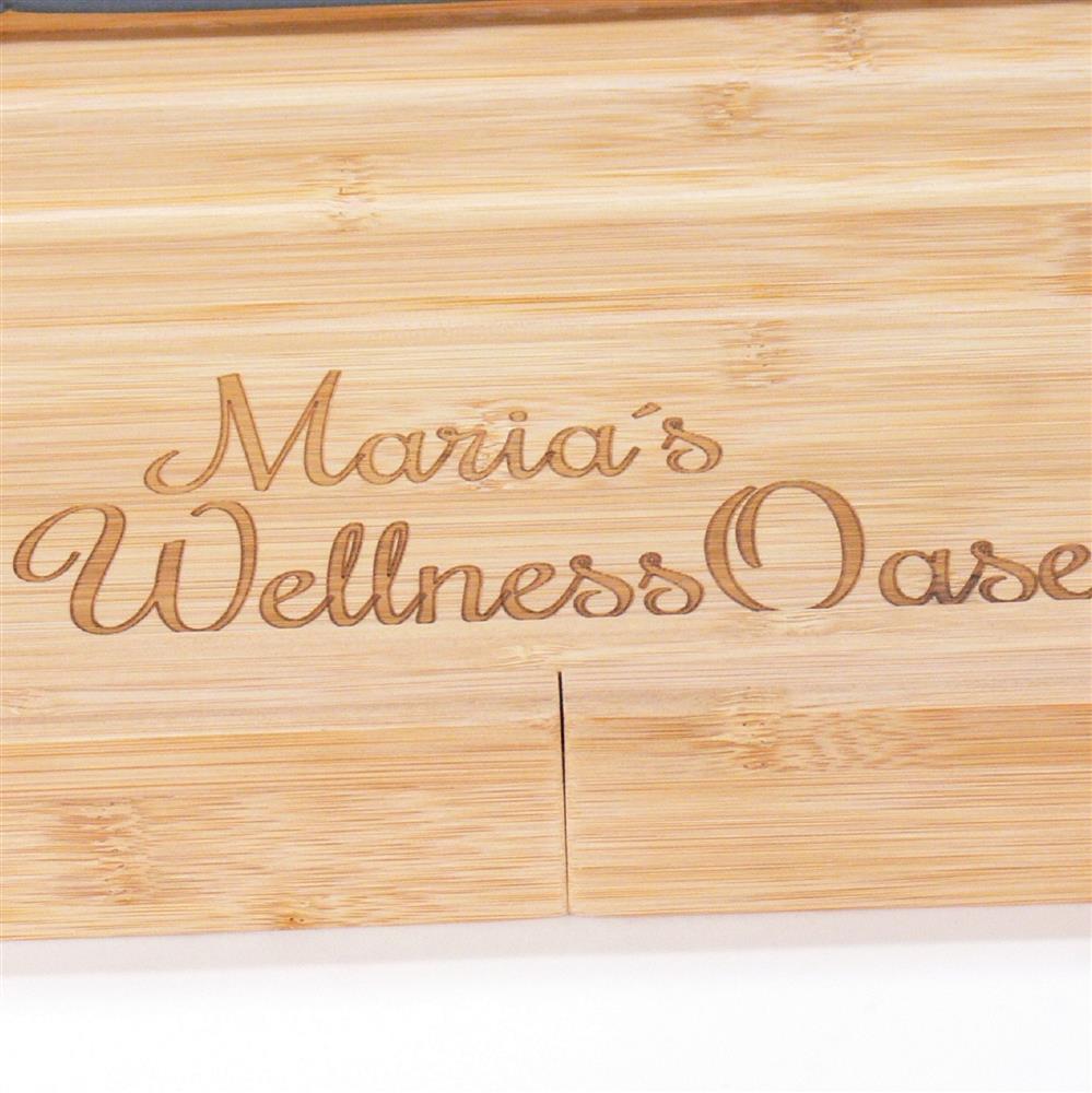 Badewannenablage, personalisiert