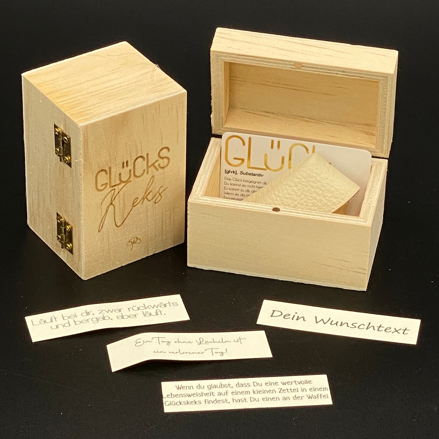 Glückskeks aus Leder