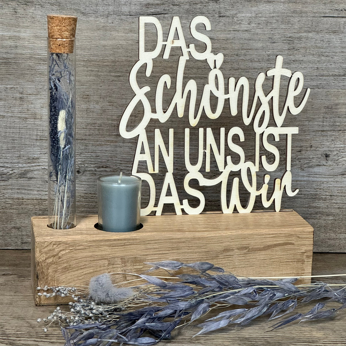 Deko Aufsteller Deluxe Das Schönste an uns ist das Wir, personalisierbar