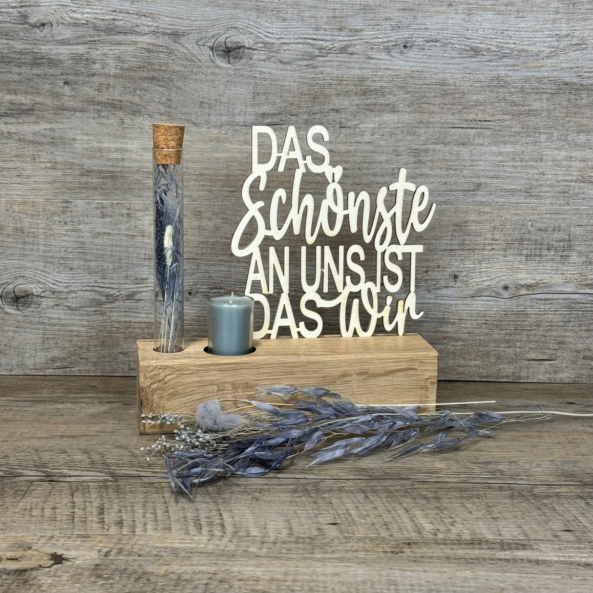 Deko Aufsteller Deluxe Das Schönste an uns ist das Wir, personalisierbar