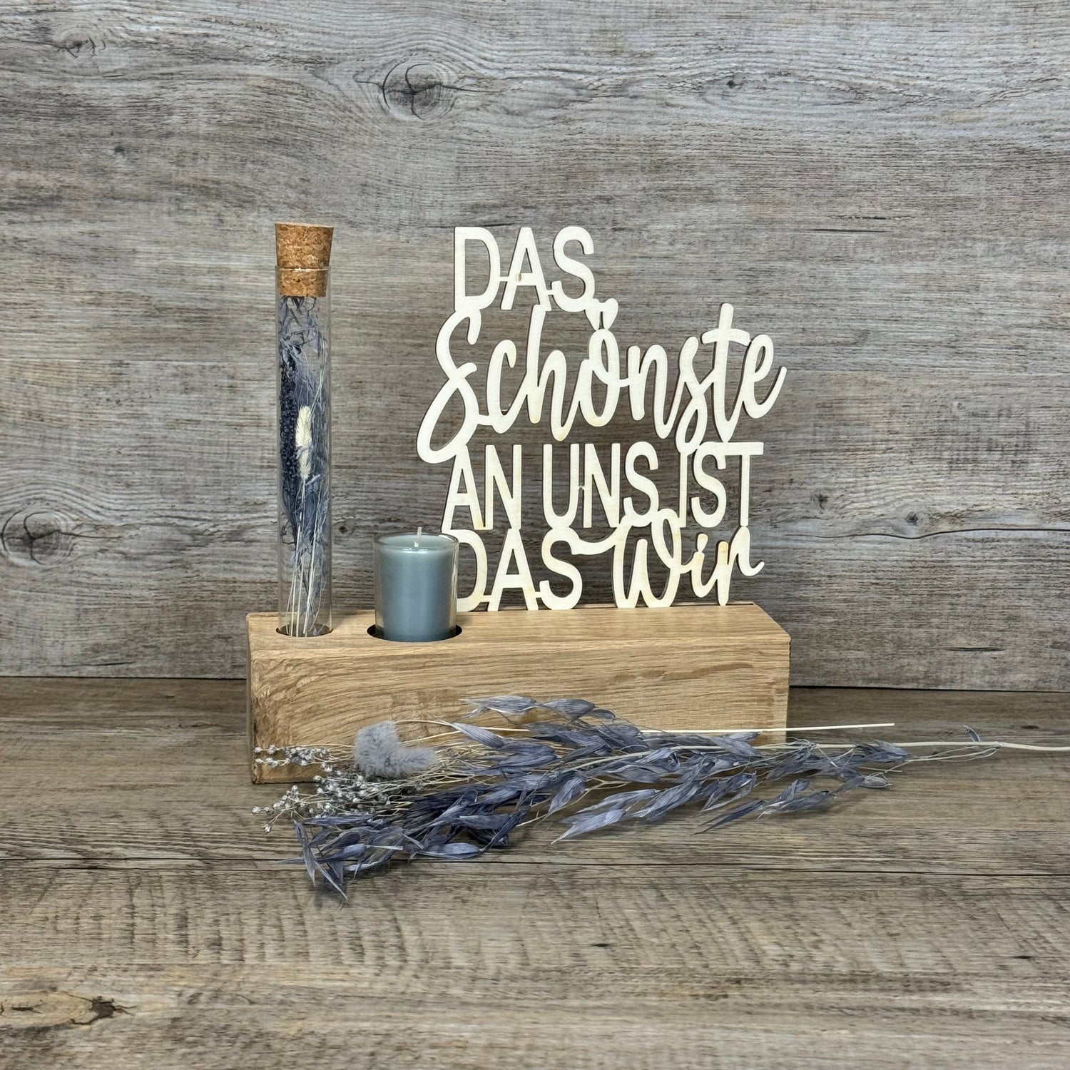 Deko Aufsteller Deluxe Das Schönste an uns ist das Wir, personalisierbar