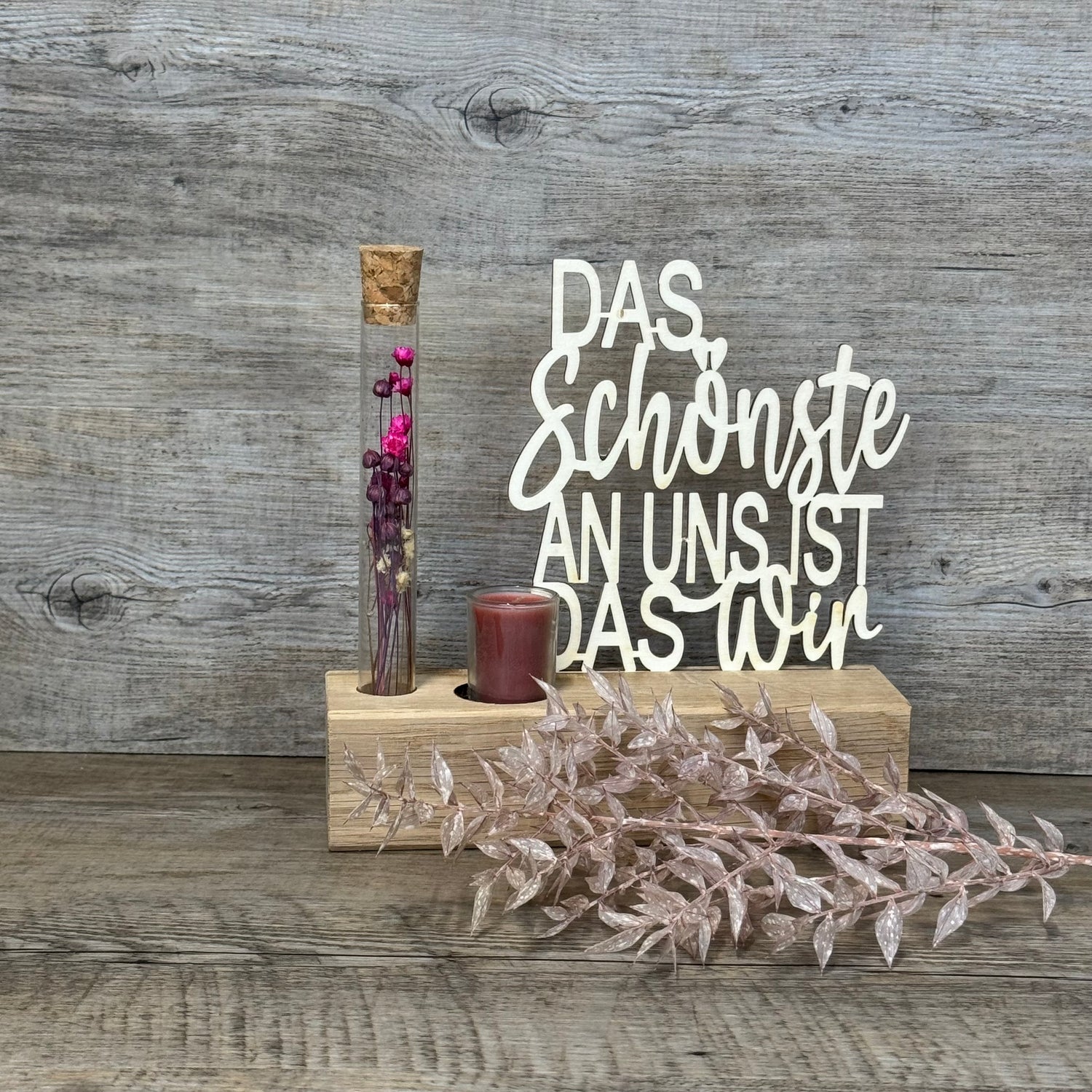 Deko Aufsteller Deluxe Das Schönste an uns ist das Wir, personalisierbar