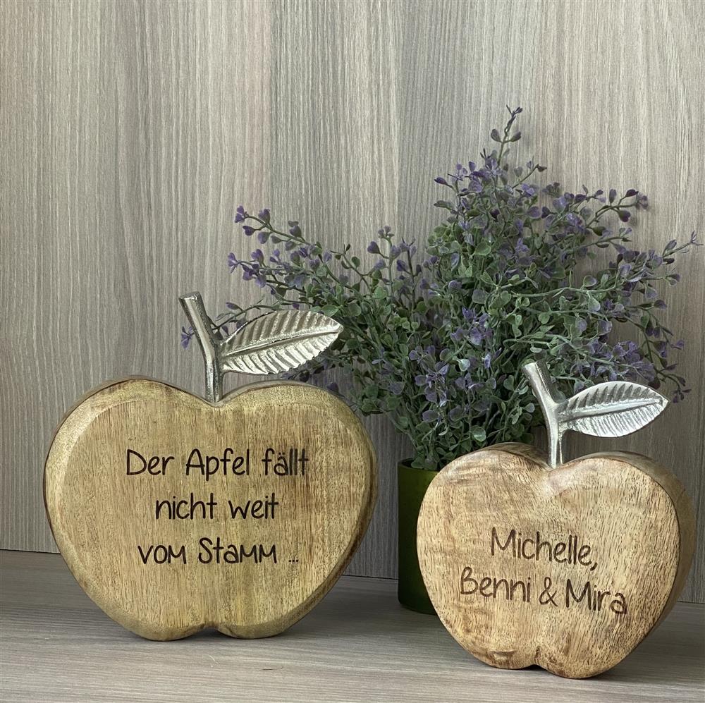 Deko Äpfel - Der Apfel fällt nicht weit vom Stamm, personalisiert