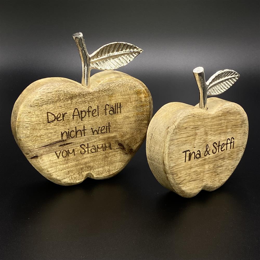 Deko Äpfel - Der Apfel fällt nicht weit vom Stamm, personalisiert