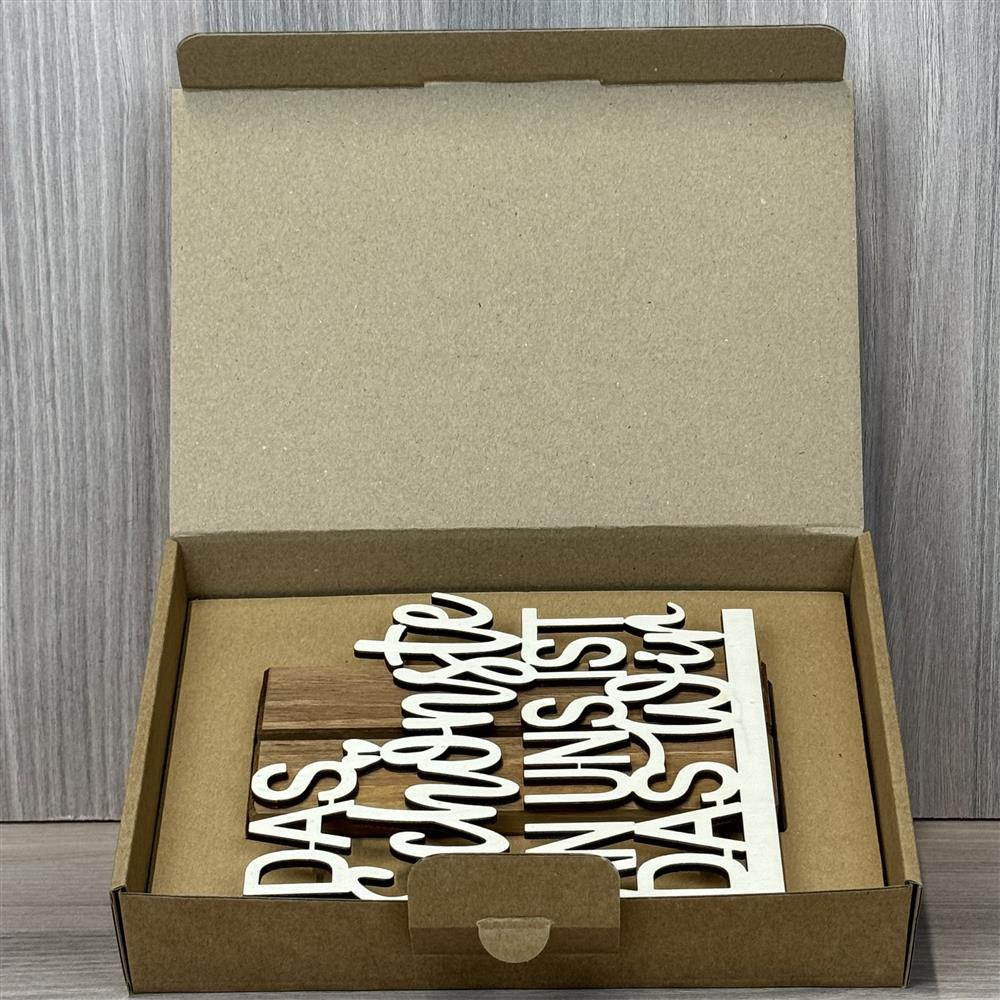 Deko Aufsteller Das Schönste an uns ist das Wir, personalisierbar