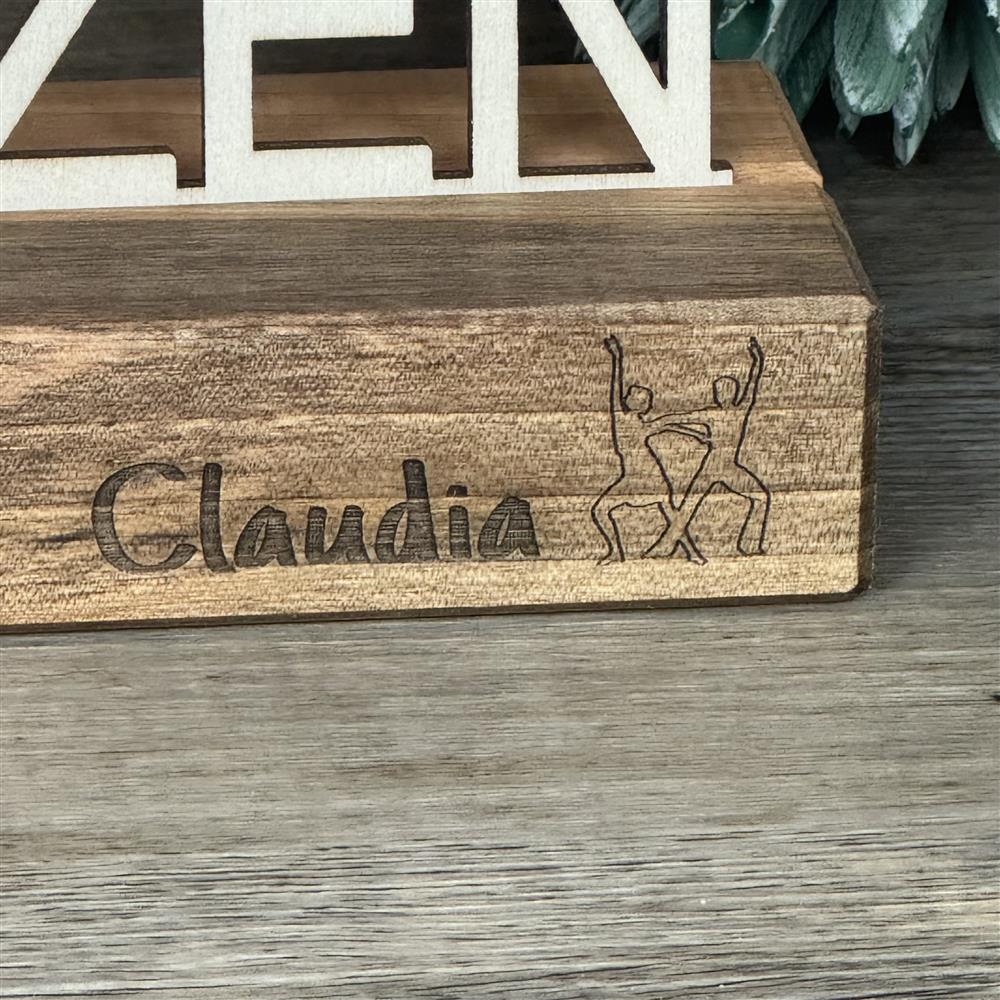 Deko Aufsteller Man muss das Leben tanzen, personalisierbar