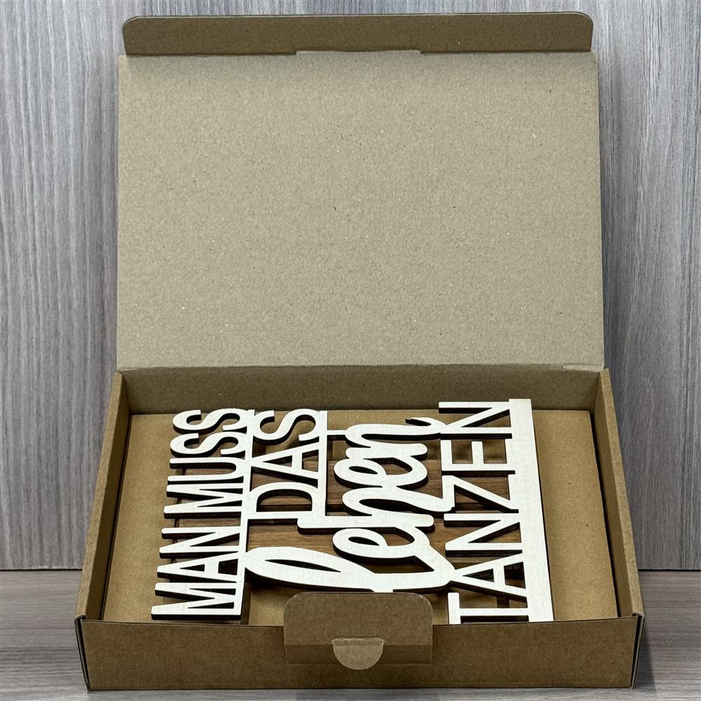 Deko Aufsteller Man muss das Leben tanzen, personalisierbar