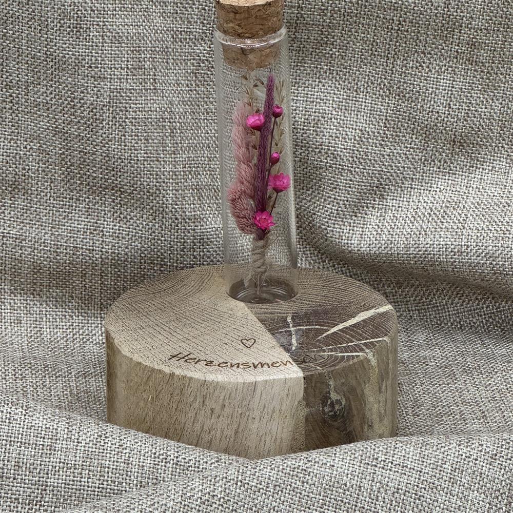 Deko Block Vase Herzensmensch