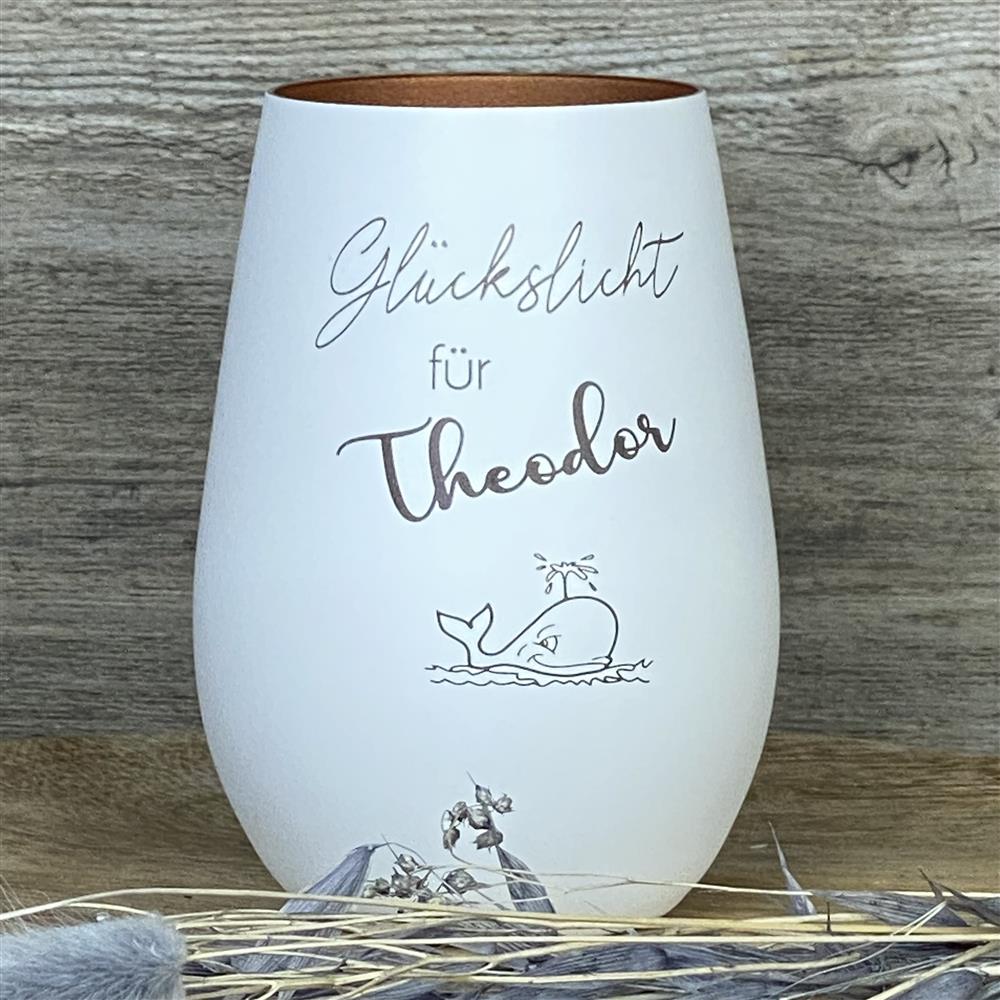 Deko Light - Glückslicht Wal, personalisierbar