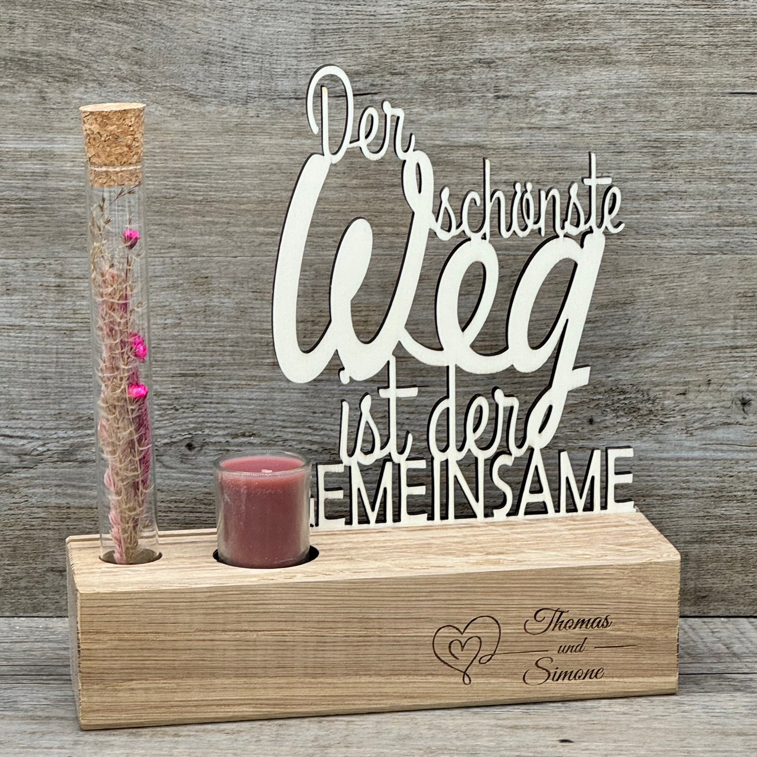 Deko Aufsteller Deluxe, Der schönste Weg ist der Gemeinsame, personalisierbar