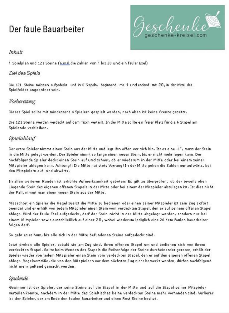 Der faule Bauarbeiter