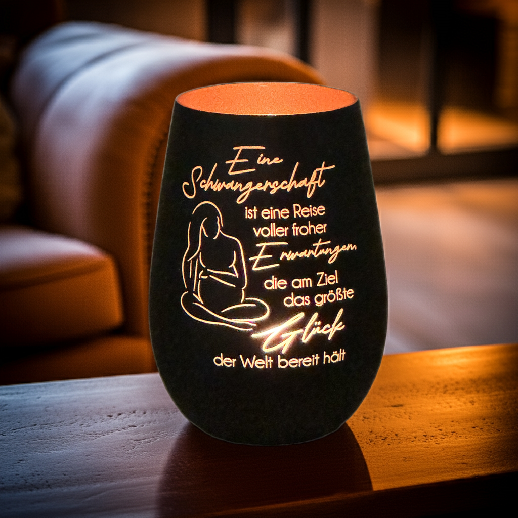 Deko Light - Schwangerschaft (Silhouette), personalisierbar