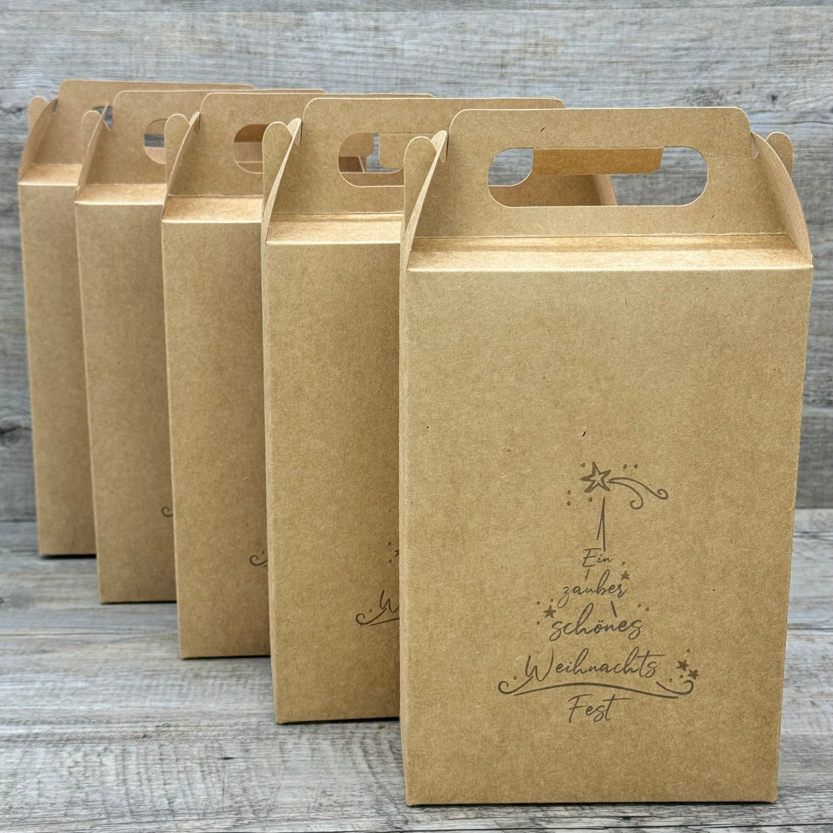 Giebelverpackung groß - Weihnachten, 5 Stück