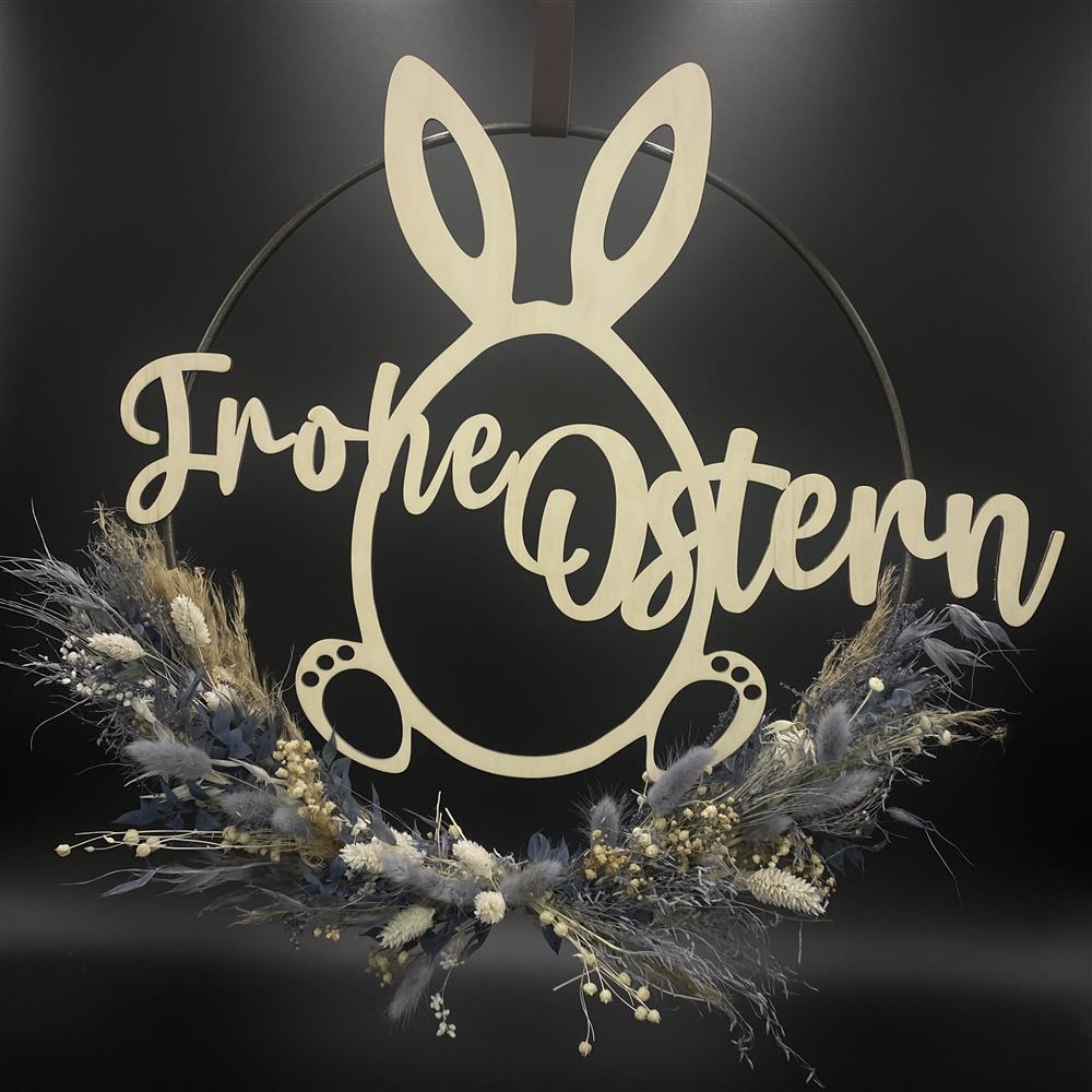 Flower Hoop blau, Ostern
