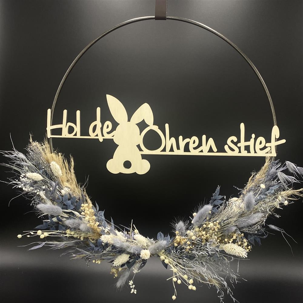 Flower Hoop blau, Ostern