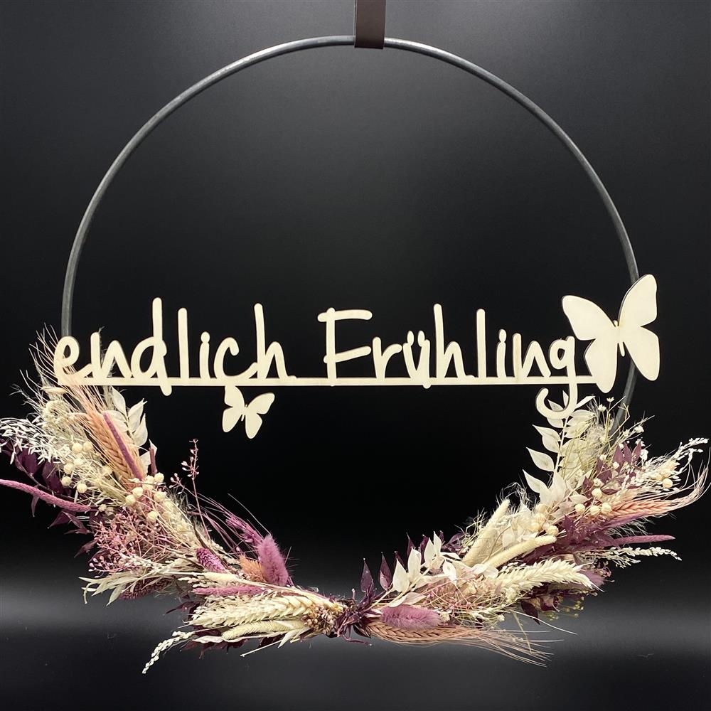 Flower Hoop lila-weiß, Ostern