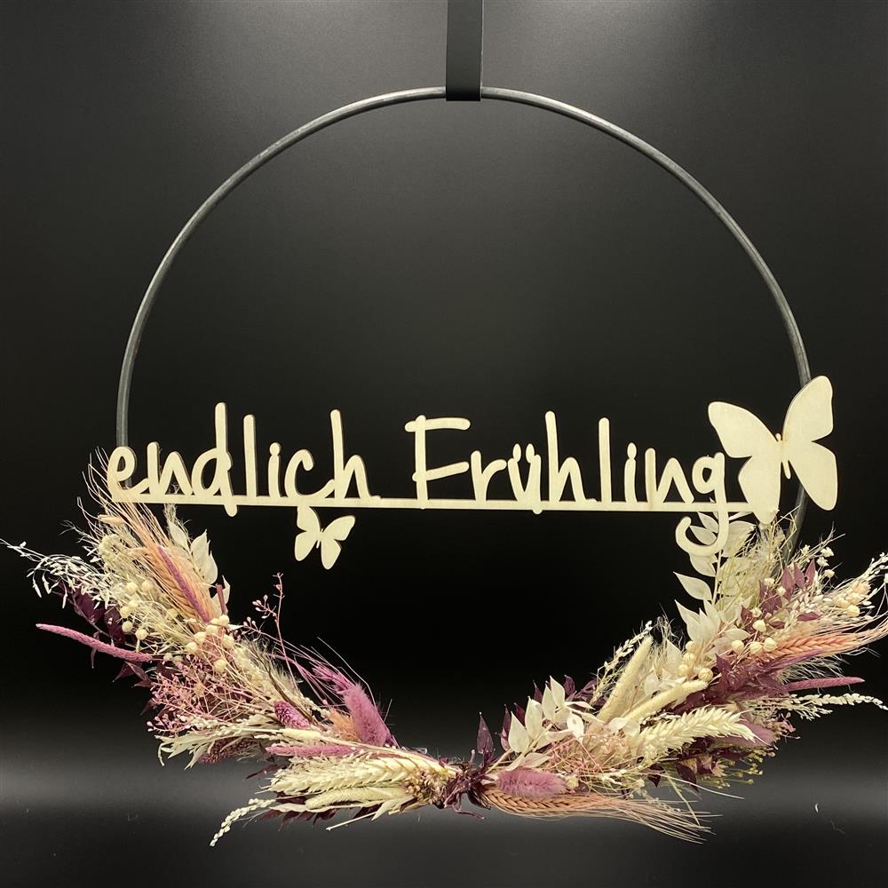 Flower Hoop lila-weiß, Ostern