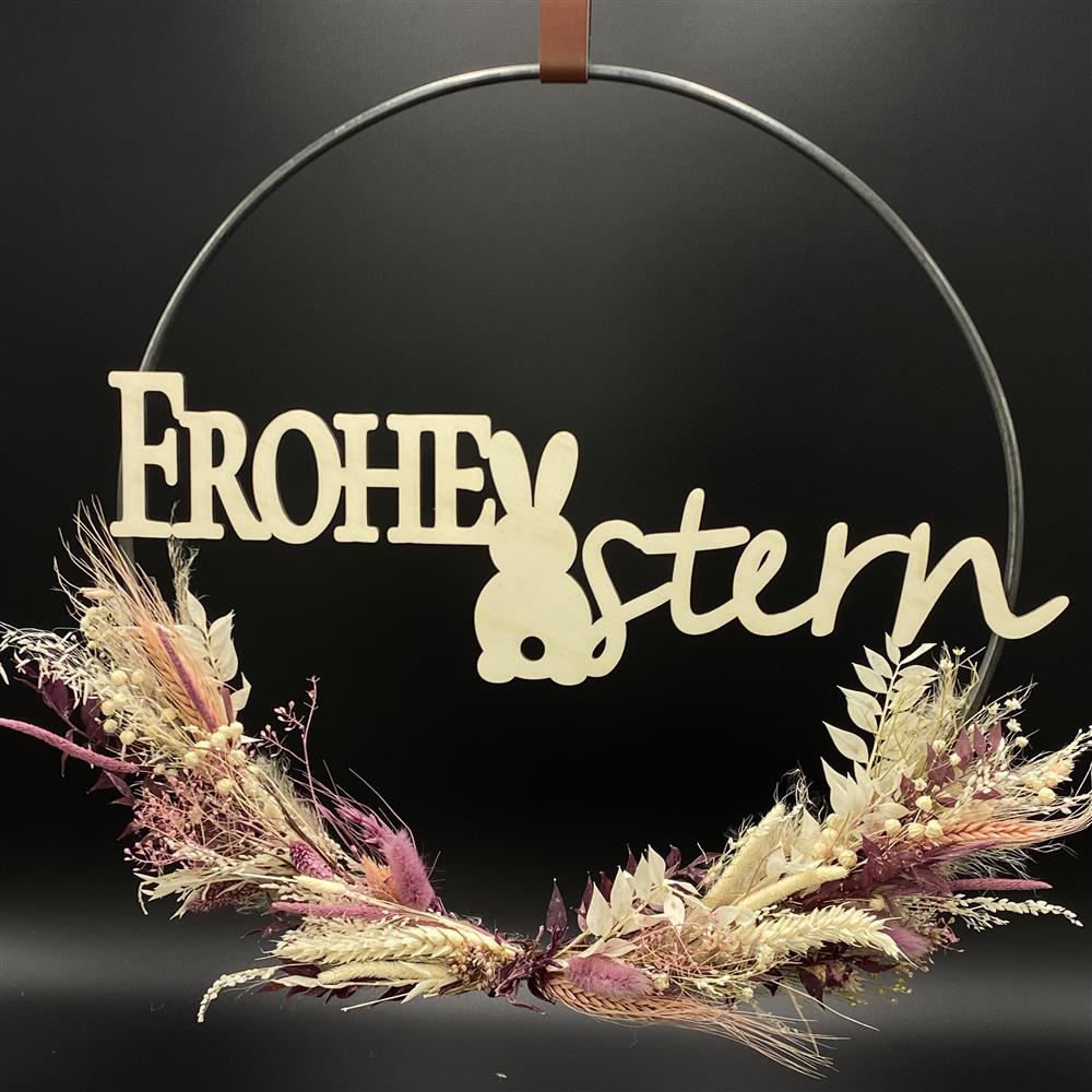 Flower Hoop lila-weiß, Ostern
