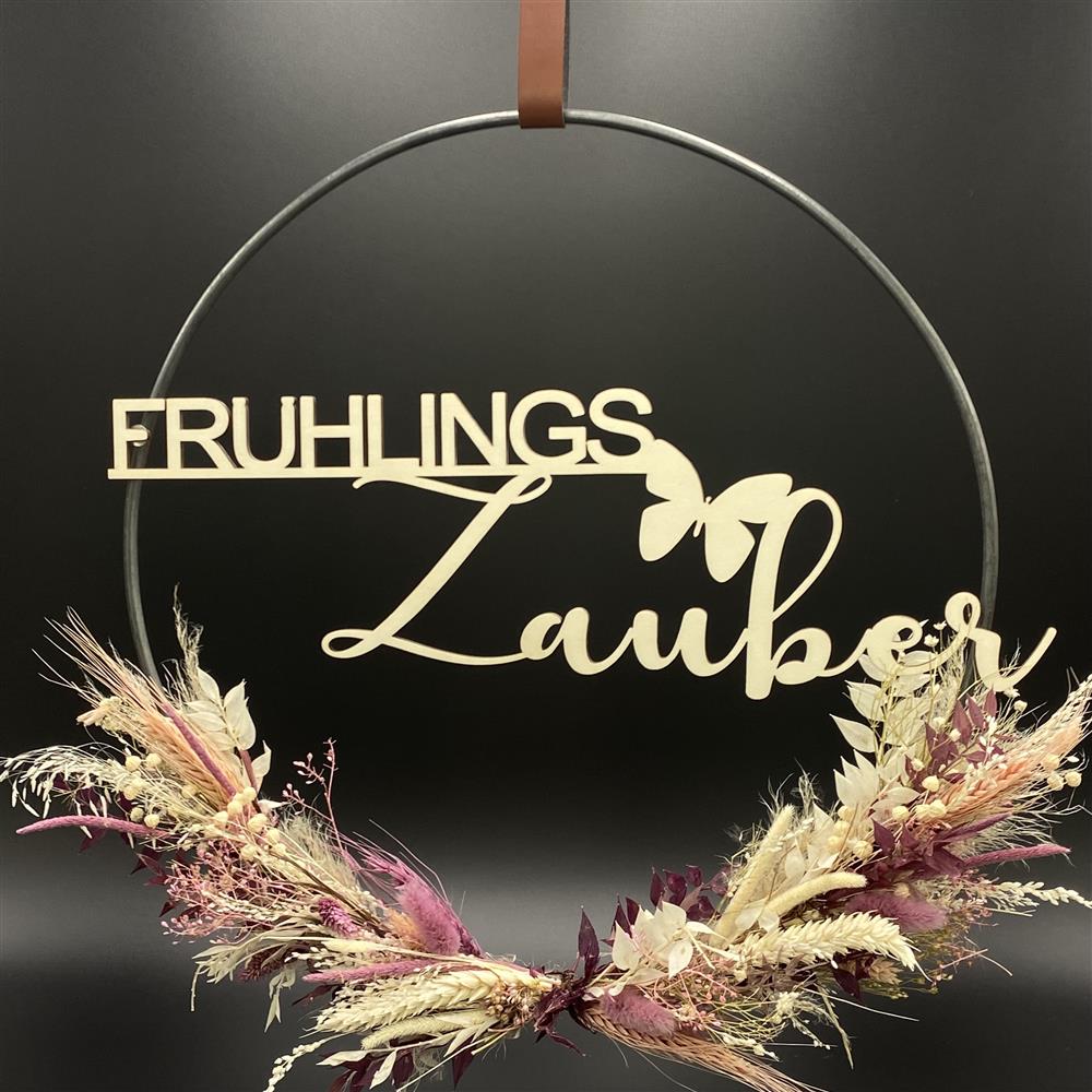 Flower Hoop lila-weiß, Ostern