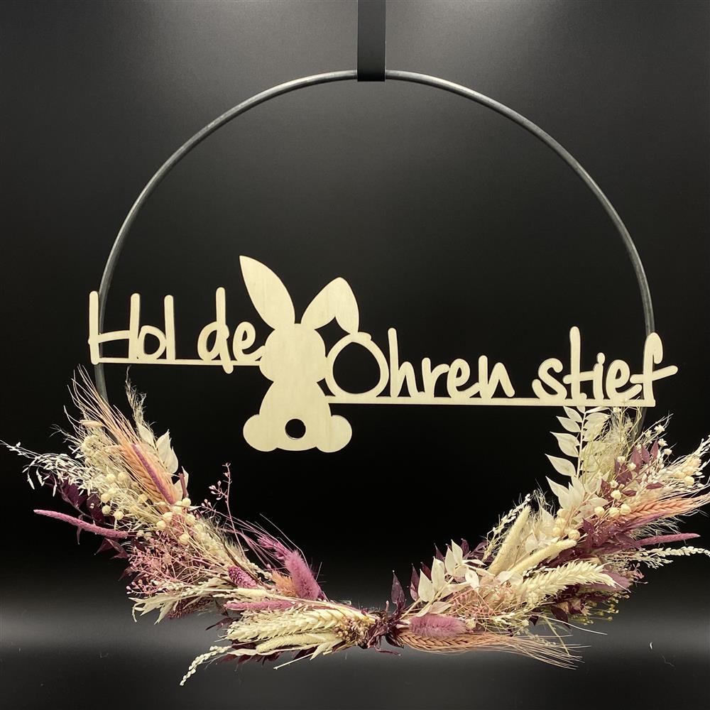 Flower Hoop lila-weiß, Ostern