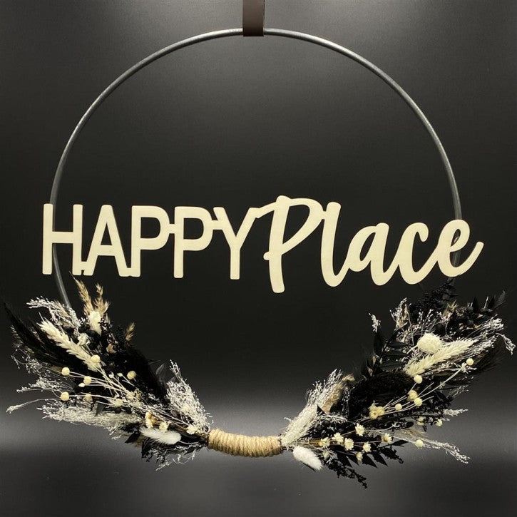 Flower Hoop schwarz-weiß