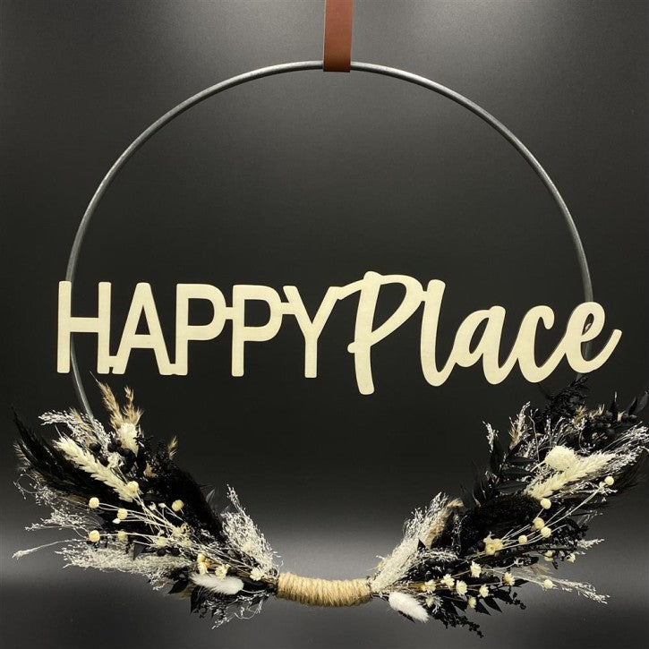 Flower Hoop schwarz-weiß