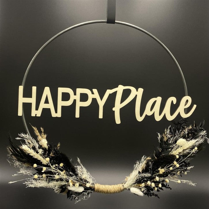 Flower Hoop schwarz-weiß