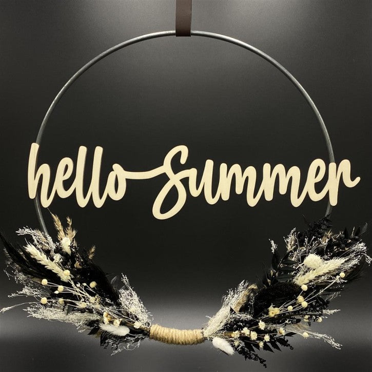 Flower Hoop schwarz-weiß