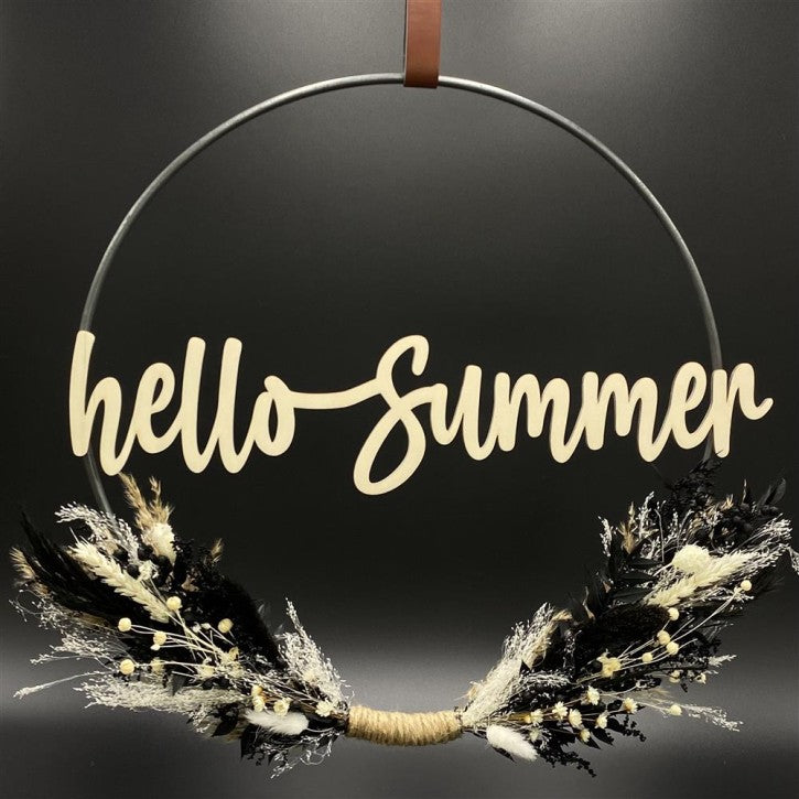 Flower Hoop schwarz-weiß