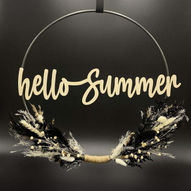 Flower Hoop schwarz-weiß