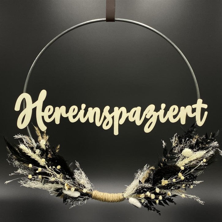 Flower Hoop schwarz-weiß