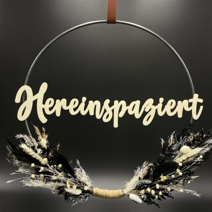 Flower Hoop schwarz-weiß