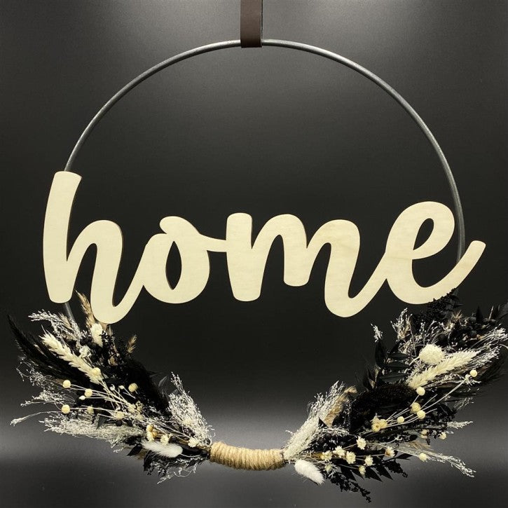 Flower Hoop schwarz-weiß