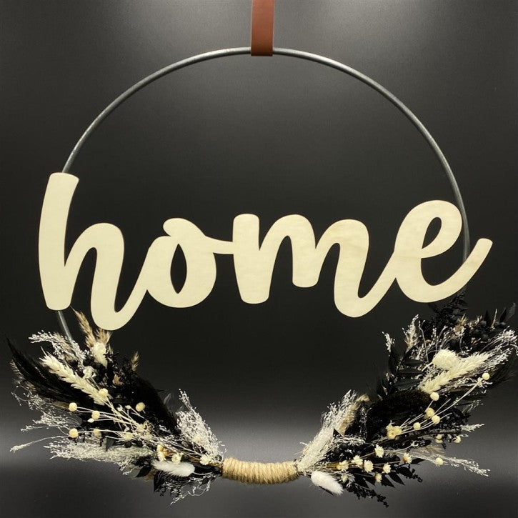 Flower Hoop schwarz-weiß