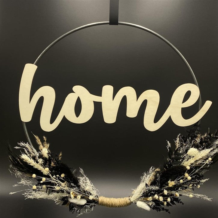 Flower Hoop schwarz-weiß