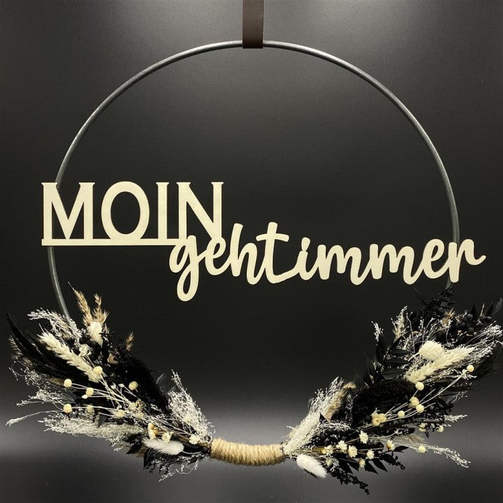 Flower Hoop schwarz-weiß