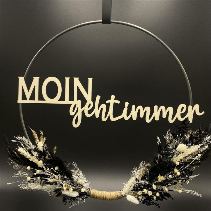 Flower Hoop schwarz-weiß