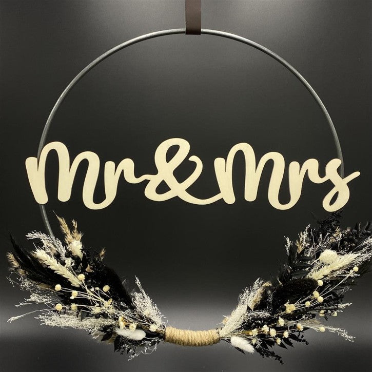 Flower Hoop schwarz-weiß