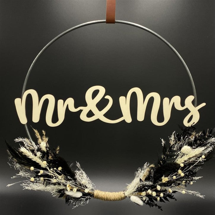 Flower Hoop schwarz-weiß