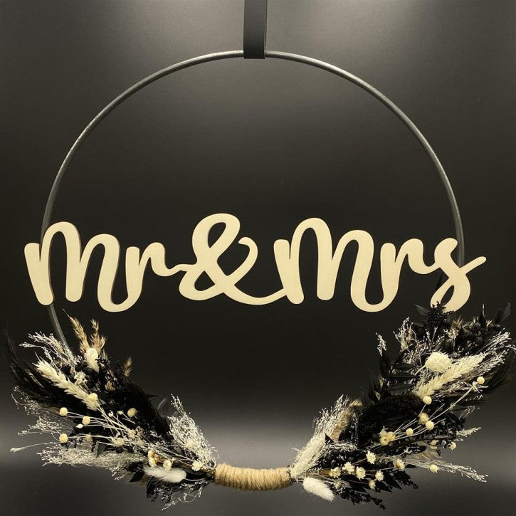 Flower Hoop schwarz-weiß