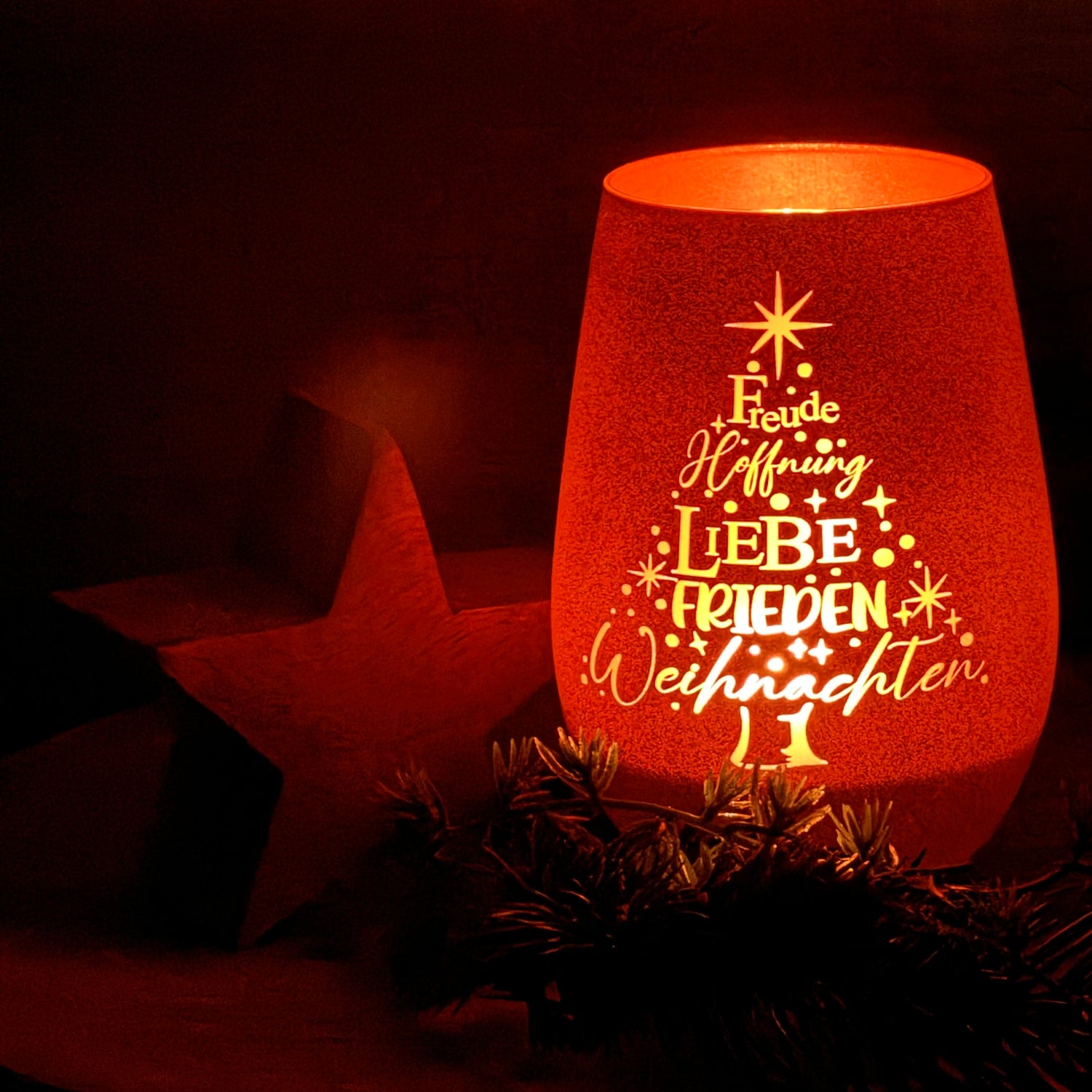 Deko Light - Freude, Hoffnung, Liebe, Frieden, Weihnachten