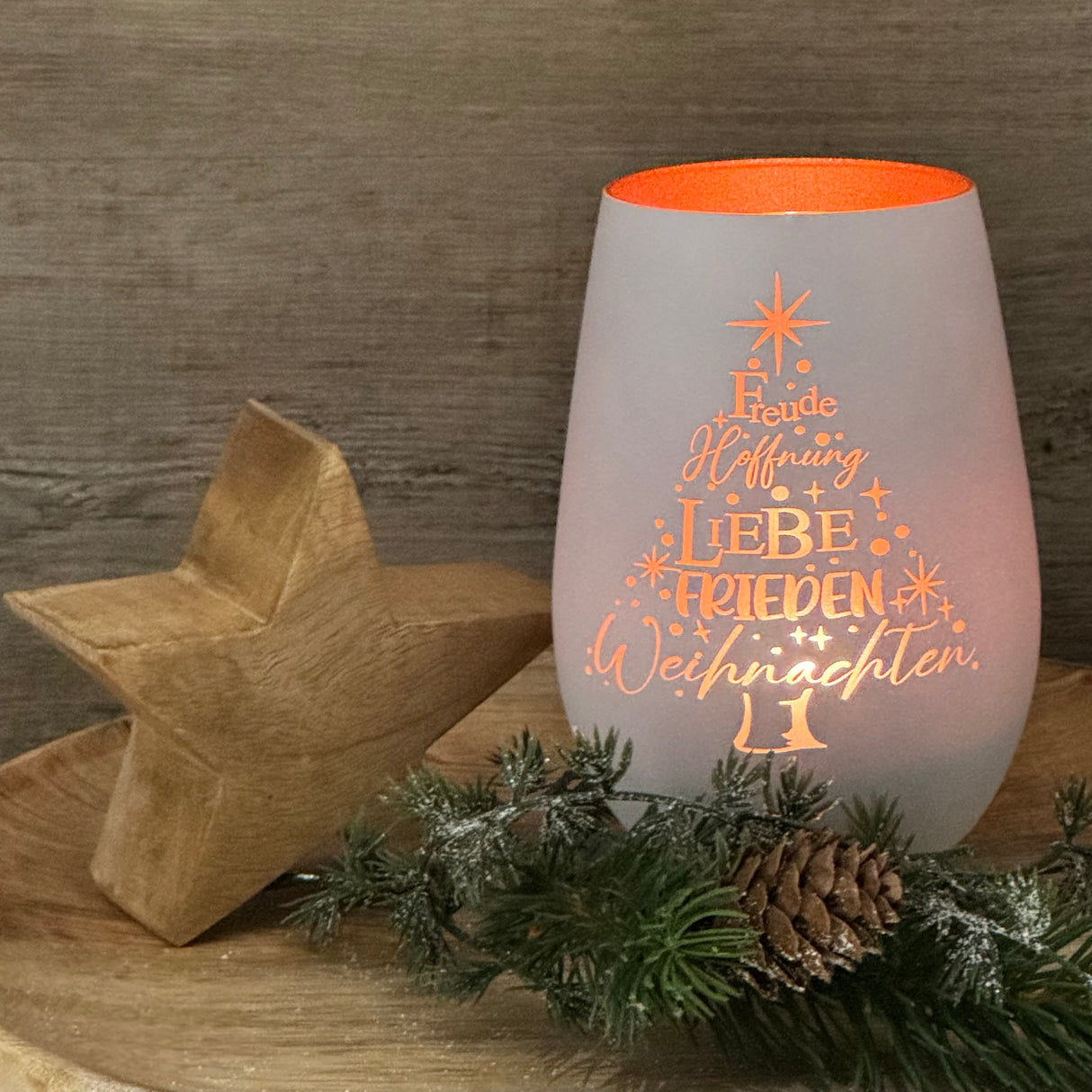 Deko Light - Freude, Hoffnung, Liebe, Frieden, Weihnachten