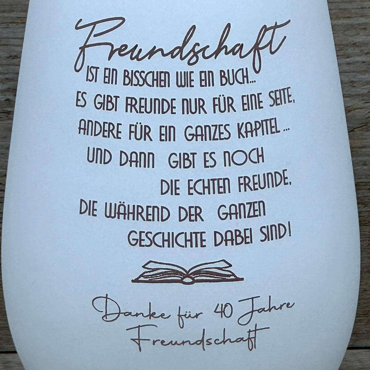 Deko Light - Freundschaft ist wie ein Buch, personalisierbar