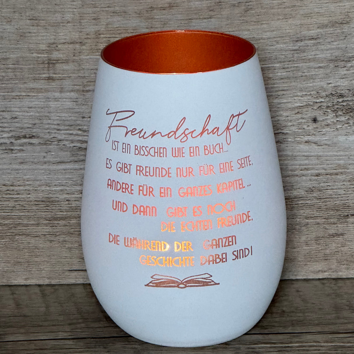 Deko Light - Freundschaft ist wie ein Buch, personalisierbar