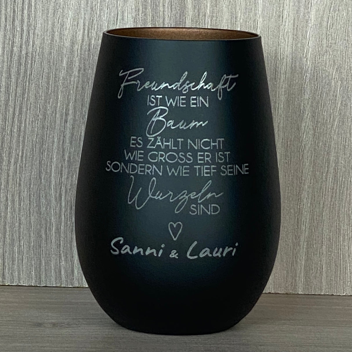 Deko Light - Freundschaft ist wie ein Baum, Geschenk für Freunde, personalisierbares Windlicht