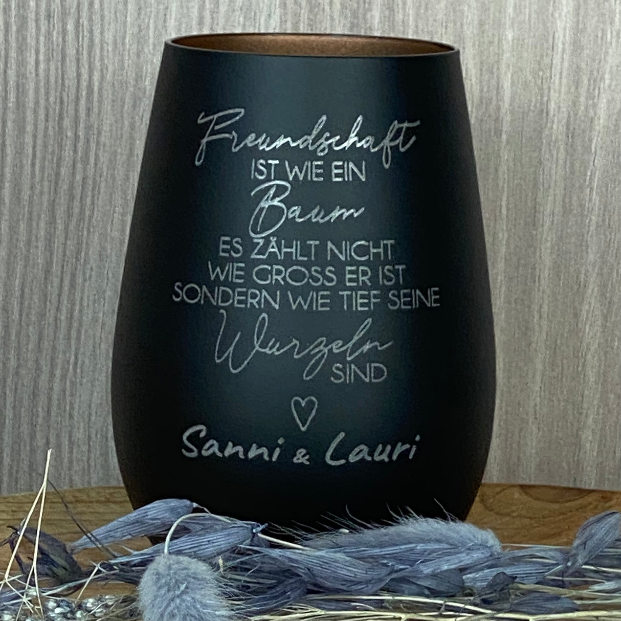 Deko Light - Freundschaft ist wie ein Baum, Geschenk für Freunde, personalisierbares Windlicht