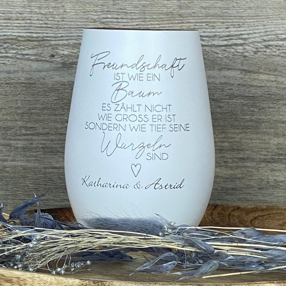 Deko Light - Freundschaft ist wie ein Baum, Geschenk für Freunde, personalisierbares Windlicht